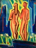 Ladislav Záborský, Vyhnanie z raja, 1948, Olej na plátne