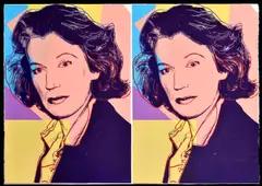 Andy Warhol, Dvojportrét Mildred Scheel, 1980, Farebná sieťotlač na papieri Arches 88 s diamantovým prachom. Edícia AP 30/50