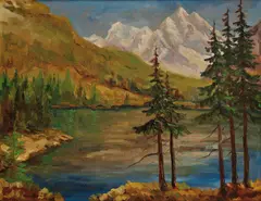 František Kudláč, Tatranské pleso, Okolo 1940, Olej na plátne