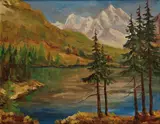 František Kudláč, Tatranské pleso, Okolo 1940, Olej na plátne