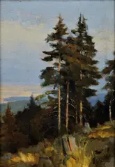 Zoltán Palugyay, Na horskej stráni, Okolo 1930, Olej na preglejke