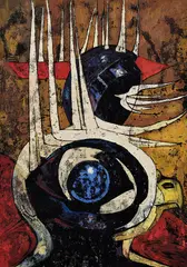 Július Szabó, Pasca, 1970, Olejová tempera na kartóne