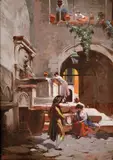 Witman Etelka Vizkeleti, Výjav z talianskeho mesta, Okolo 1920, Olej na plátne