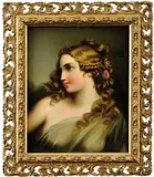 Portét mladej ženy z poloprofilu by Friedrich von Amerling, Okolo 1860, Olej na plátne, sold Sep 2017