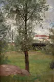 Th. Heime, Osamelý strom, Okolo 1900, Olej na plátne