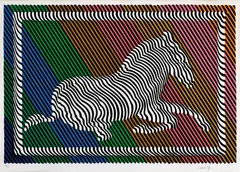 Viktor Vasarely, Zebra, Neskoršia edícia, Farebná serigrafia na papieri. 2/70