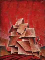 Pavol Potoček, Domov - Chorál pravdivý, 1985, Olej na plátne