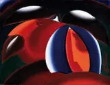 Dvaja by Milan Laluha, 1998, Olej na plátne, sold Sep 2017