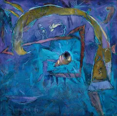 Bez názvu by Ján Raška, 1991, Olej na plátne, sold Sep 2017