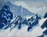 Karol Polónyi, Zima v Tatrách, Okolo 1930, Tempera na papieri