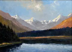 Pohľad na pleso v Tatrách by Karol Polónyi, Okolo 1930, Olej na plátne, sold Jun 2017