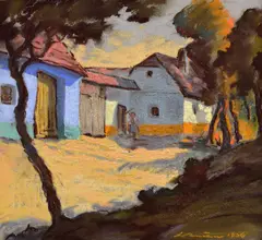 Veličná na Orave by Ľudovít Križan, 1936, Pastel na papieri, sold Jun 2017