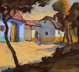 Ľudovít Križan, Veličná na Orave, 1936, Pastel na papieri
