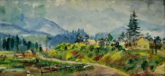 Július Nemčík, Krajina, 1958, Olej na plátne