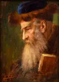 Sándor Beregi Samuel Welber, Rabín, 1931, Olej na kartóne