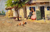 Ernest Rákosi, Na priedomí, Okolo 1940, Olej na plátne