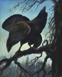Edmund Gwerk, Tetrov-hlucháň, Okolo 1930-40, Pastel na preglejke