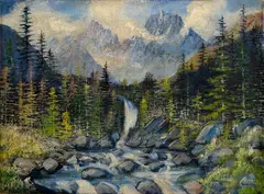 Anton Jasusch, Studenovodská dolina, Okolo 1940, Olej na plátne
