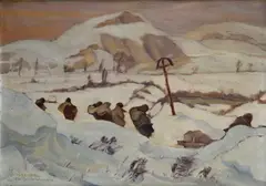Martin Benka, Cestou z jarmoku v Ružomberku, 1919, Olej na plátne