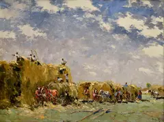 József Csillag, Žatva, Okolo 1950, Olej na plátne