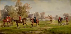 Robert Stone, Výjav z poľovačky II., Okolo 1850, Olej na dreve