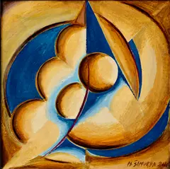 Miloš Šimurda, Magické záhrady IV., 2010, Olej na lepenke