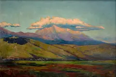 Péter Gyula Kern, Krajina s pohľadom na Kriváň, Okolo 1945, Olej na plátne