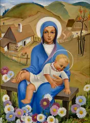 Karol Ondreička, Slovenská madona, 1935, olej na plátne