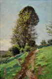 Max Schurmann, Pod stromom, 1931, Olej na plátne