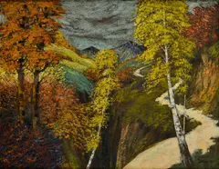 Anton Jasusch, Jesenná krajina, Pred 1914, Olej na plátne, dublované