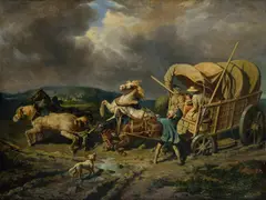 Alexandre Josquin, Povoz v búrke, Pred 1870, Olej na plátne