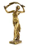Edouard Drouot, Tancujúca Grékyňa, Okolo 1910, Bronz