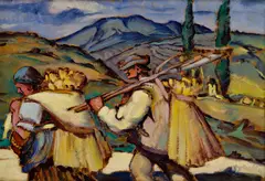 Martin Benka, Cestou (Ružomberok), Okolo 1931 - 32, Olej na kartóne