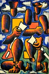 Stanislav Filko, Zbojníci, 1958, Olej na plátne