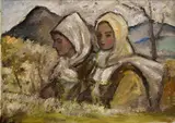 Aurel Kajlich, Dve ženy, 1953, Olejová tempera na plátne