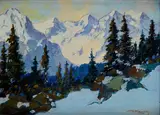 Ján Grotkovský, Tatry, Okolo 1940, Olej na kartóne