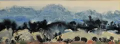 Július Nemčík, Z pod Tatier, 1970, Akvarel na papieri