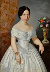 Portrét mladej meštianky by Peter M. Slavomil Bohúň, Okolo 1850, Olej na plátne, sold Mar 2017