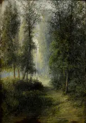 Ľudovít Csordák, Vnútro lesa, Okolo 1890, Olej na plátne