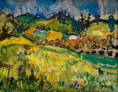 Július Jakoby, Pri košických hámroch, 1955, Olej na plátne