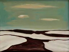 Dezider Milly, Zima, 1969, Olejová tempera na plátne