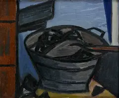 Peter Matejka, Vedro s uhlím, 1960-63, Olej na kartóne