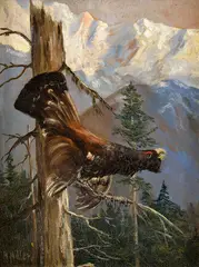 Hiller Heinrich, Tetrov, Okolo 1900, Olej na kartóne