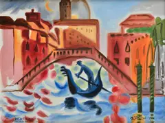 Miloš Šimurda, Venezia I., 1972, Olej na plátne
