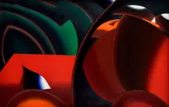 Milan Laluha, Medzi stromami, 1990, Olej na plátne