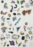 Igor Minárik, Kompozícia III., 1996, Kombinácia kresbových techník na papieri