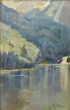 Péter Gyula Kern, Pleso v Tatrách, Okolo 1920, Olej na kartóne