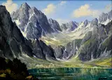 Adam Alojz Glod, Pleso v Tatrách, Okolo 1940, Olej na kartóne