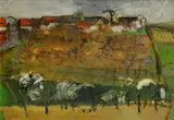 František Jiroudek, Krajina od Jelenca, Okolo 1940, Olej na plátne