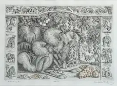 Peter Kľúčik, Pitoreskný les, 1996, Lept na papieri EA